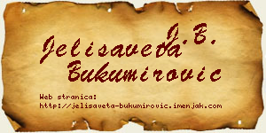 Jelisaveta Bukumirović vizit kartica